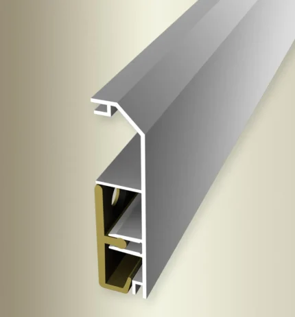 Plinta aluminiu Küberit 934 | plinta metalica inalta 80 mm, bara 2,5 m