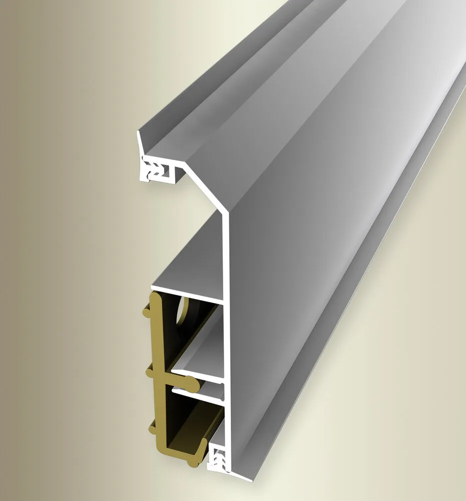 Plinta aluminiu cu garnitura Küberit 934 D | plinta 80 mm cu buza de etansare, bara 2,5 m Plinta aluminiu cu garnitura Küberit 934 D | plinta 80 mm cu buza de etansare, bara 2,5 m