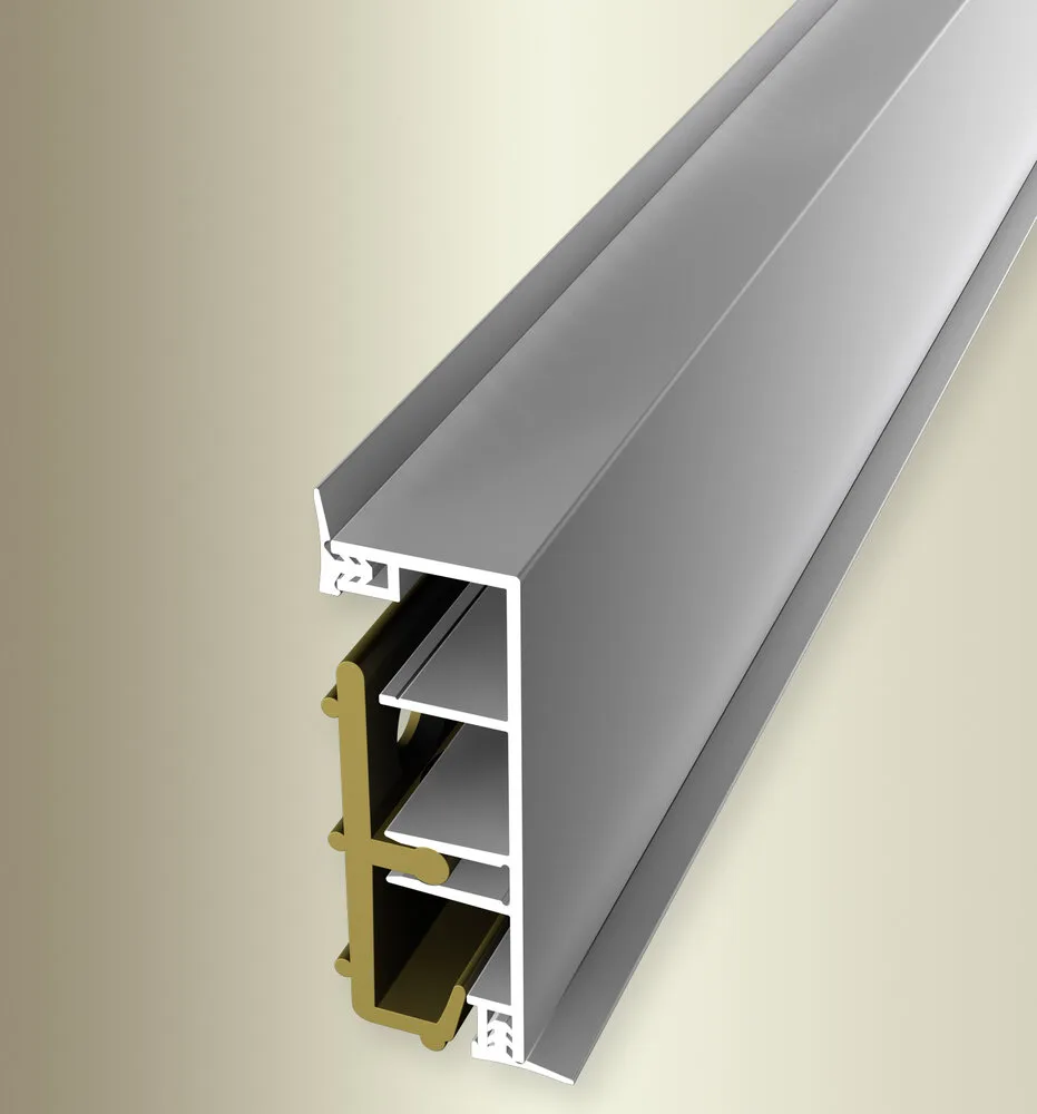 Plinta aluminiu cu garnitura Küberit 938 D | plinta 60 mm cu buza de etansare, bara 2,5 m Plinta aluminiu cu garnitura Küberit 938 D | plinta 60 mm cu buza de etansare, bara 2,5 m