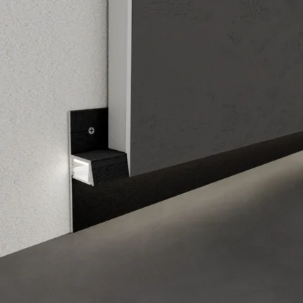 Plinta ascunsa shadow gap cu dispenser Proshadow Gap 2513 Progress Profiles | pentru rigips 13 mm, rost 25 mm, canal LED inchis cu policarbonat – bara 2 m