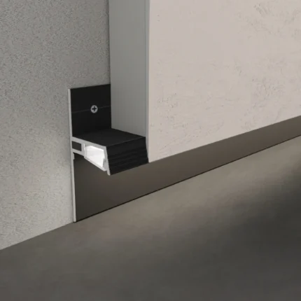Plinta ascunsa shadow gap cu dispenser Proshadow Gap 2520 Progress Profiles | pentru rigips 20 mm, rost 25 mm, canal LED inchis cu policarbonat – bara 2 m