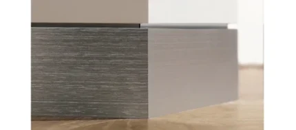 Plinta aluminiu cu canal Proskirting Channel Progress Profiles | H 55 mm, montaj pe baza perforata, canal pentru cabluri – bara 2 m