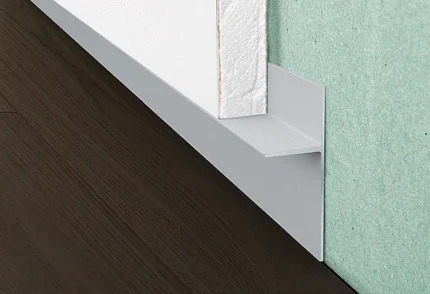 Plinta filomuro in rigips Proskirting Ins 202060 Progress Profiles | profil incastrat cu prag 20 mm pentru gips-carton, H 60 mm – bara 2,7 m