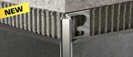 Profil colt 135 grade Projolly Angle 135 Progress Profiles | inox lucios sau satinat | bara 2,7 m | disponibil si in varianta curbabila