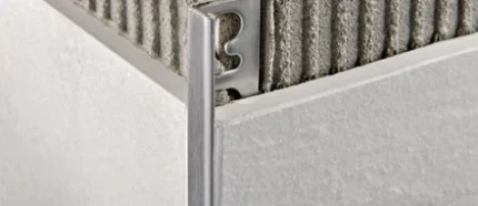 Profil terminatie si trecere in L Proterminal Progress Profiles | inox satinat, aluminiu, alama si PVC | perete, pardoseala, coltar si terminatii | bara 2,7 m | disponibil si in varianta curbabila