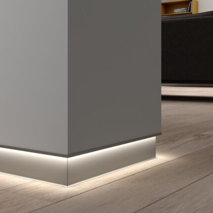 Profil tip plintă și scafă ascunsă Shadow Gap LED | PLANO PS700A54 negru mat | PROFILITEC