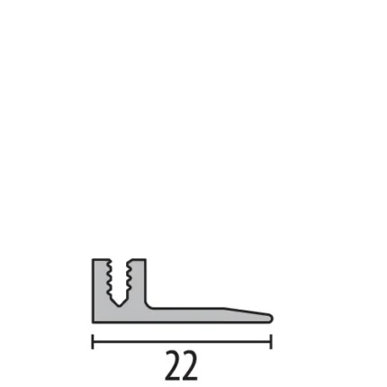 Profil de baza PPS Kuberit 284 | profil suport 22 x 6 mm pentru sisteme de pardoseala – bara 2,7 m