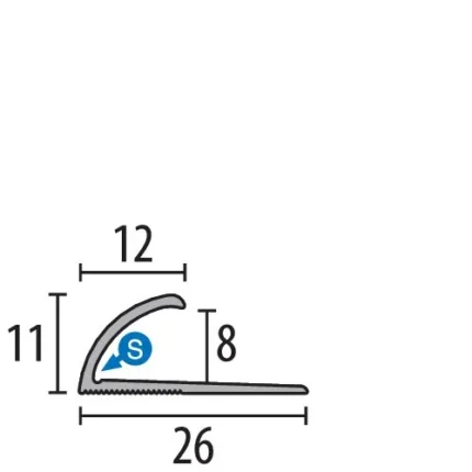 Profil curbabil de bordurare Küberit 371 | bordura flexibila 26 x 11 mm, si varianta EB – bara 2,7 m