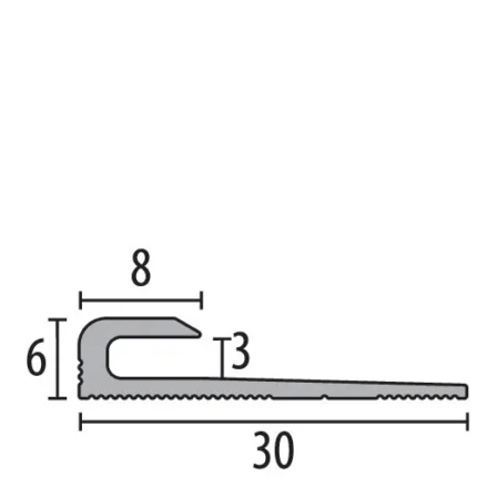 Profil curbabil Küberit 801 | profil flexibil 6 x 6 mm, si varianta EB – bara 2,5 m
