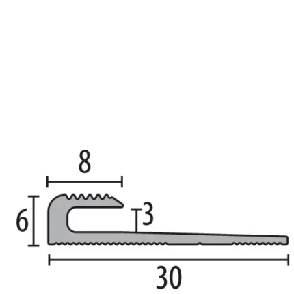 Profil curbabil Küberit 804 | profil flexibil 6 x 6 mm, si varianta EB – bara 2,5 m