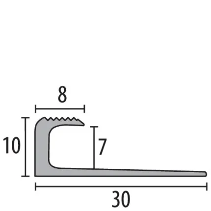 Profil curbabil Küberit 805 | profil flexibil 10 x 10 mm, si varianta EB – bara 2,5 m