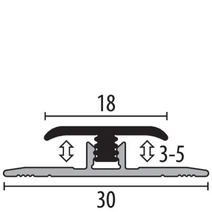 Profil de imbinare Küberit 177 | conector 7 x 7 mm pentru panouri de perete – bara 2,6 m