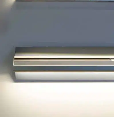 Profil LED trepte si perete LES54 Profilitec | aluminiu cu difuzor policarbonat – bara 2,0 m + accesorii
