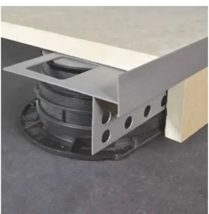 Picurator muchie beton terasa Bordertec BST20 | aluminiu vopsit 20×51 mm, cu deschideri pentru placarea verticala a cantului – bara 2,70 m