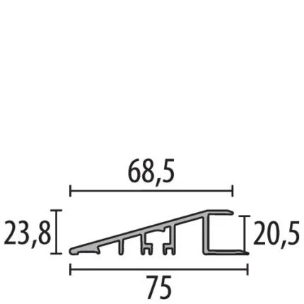 Sectiune cotata profil Kuberit 267