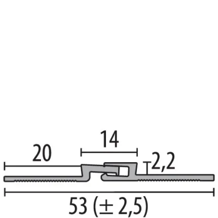 Profil rost de miscare Kuberit 316 | rost de dilatatie 3,7 x 3,7 mm, si varianta autoadeziva – bara 2,7 m