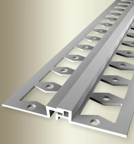 Profil rost de miscare Kuberit 319 | rost de dilatatie 7,5 x 7,5 mm cu talpa stantata – bara 2,7 m