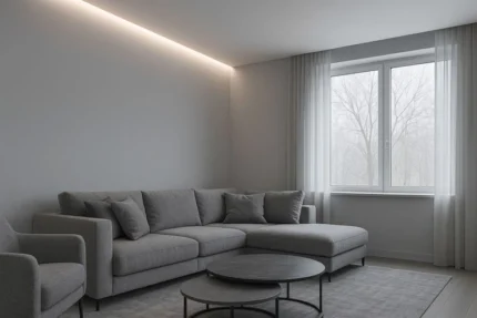 Profil shadow gap tavan rigips Proshadow Ceiling Progress Profiles | rost de umbra perimetral 20 mm cu canal LED si dispenser policarbonat – bara 2 m