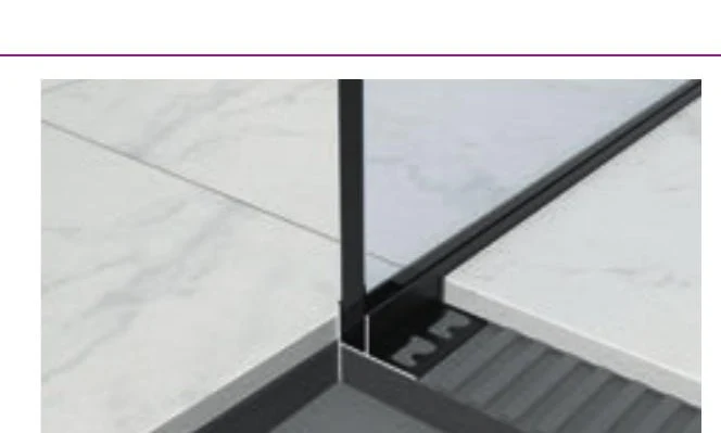 Profil sticla dus negru Proshower Profile Glass Progress | canal fixare panou sticla walk-in, negru mat Profil sticla dus negru Proshower Profile Glass Progress | canal fixare panou sticla walk-in, negru mat