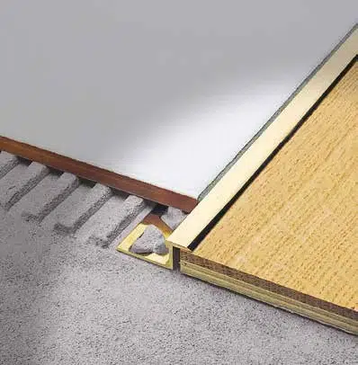 Profil trecere cu suprapunere peste denivelari Covertec EP Profilitec | vizibil 7,5-10 mm, inox, alama, aluminiu – bara 2,7 m