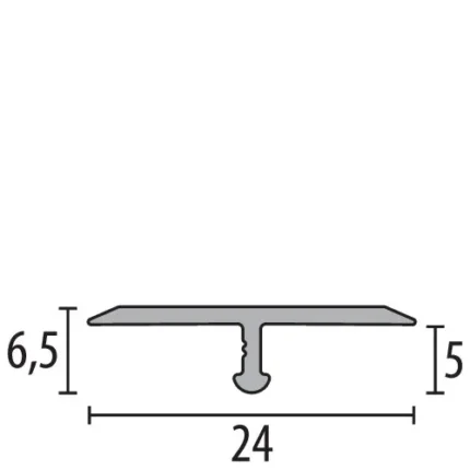 Profil T curbabil Kuberit 295 | profil T flexibil 6,5 x 6,5 mm – bara 2,7 m