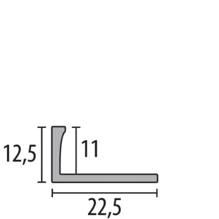 Profil terminatie curbabil Küberit 308 | bordura perforata dublu-K, h 12,5 mm, pentru margini si forme curbe – bara 2,5 m