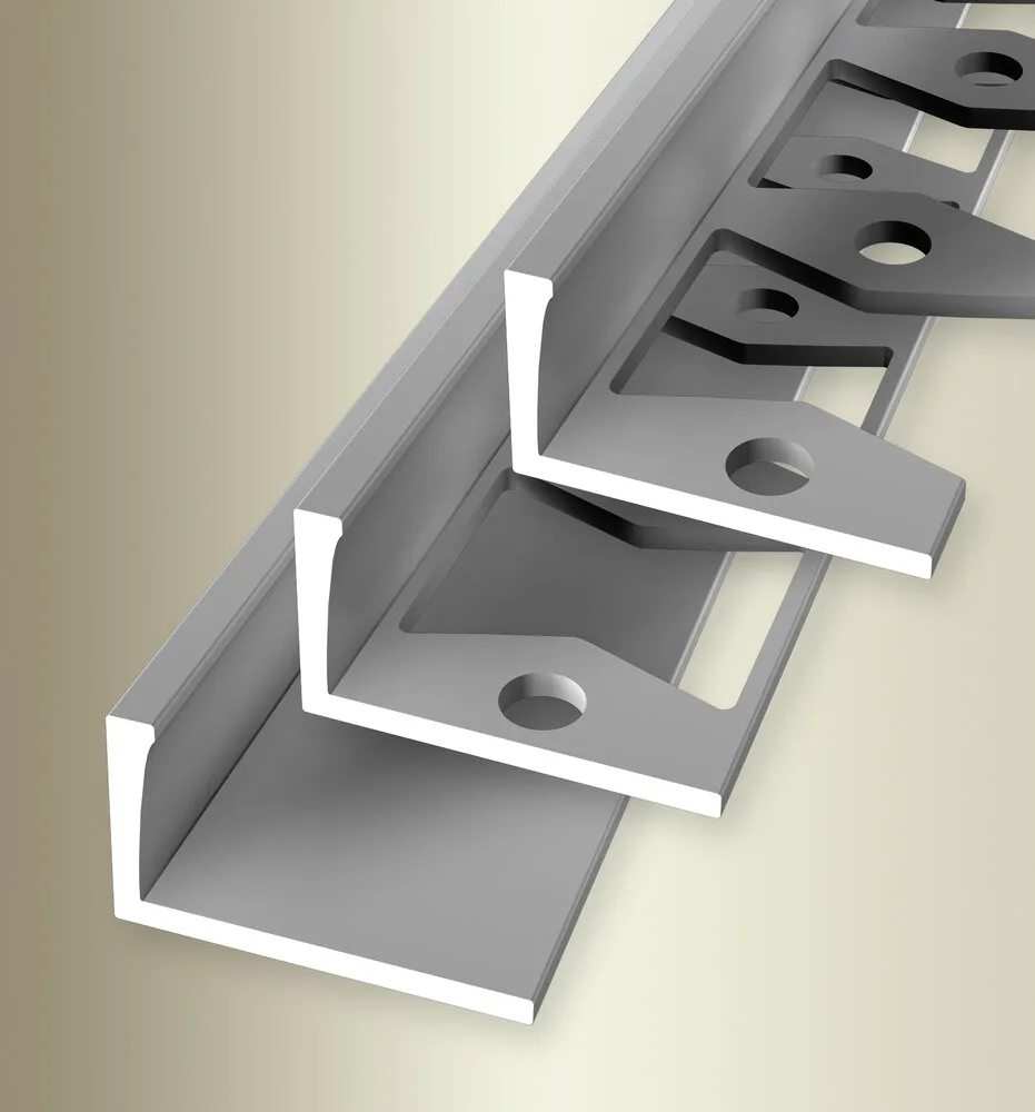 Profil terminatie curbabil Küberit 313 | bordura perforata dublu-K, h 21,5 mm – bara 2,5 m Profil terminatie curbabil Küberit 313 | bordura perforata dublu-K, h 21,5 mm – bara 2,5 m