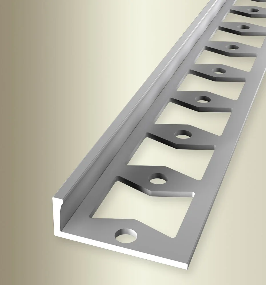 Profil terminatie curbabil Küberit 335 | bordura perforata dublu-K, h 14 mm – bara 2,5 m Profil terminatie curbabil Küberit 335 | bordura perforata dublu-K, h 14 mm – bara 2,5 m