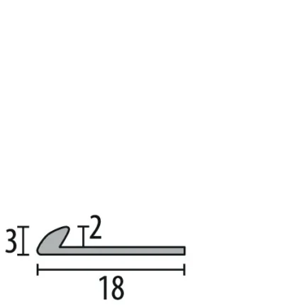 Profil terminatie inox Küberit 355 | terminatie fina 3 x 3 mm, inclusiv inox optic periat – bare 1 / 2,5 / 5 m