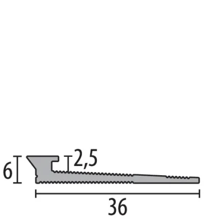 Profil de terminatie Küberit 367 | inchidere 6 x 6 mm – bara 2,7 m