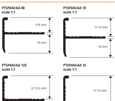 Profil treapta Protermstep Progress Profiles | inox si aluminiu | bara 2,7 m