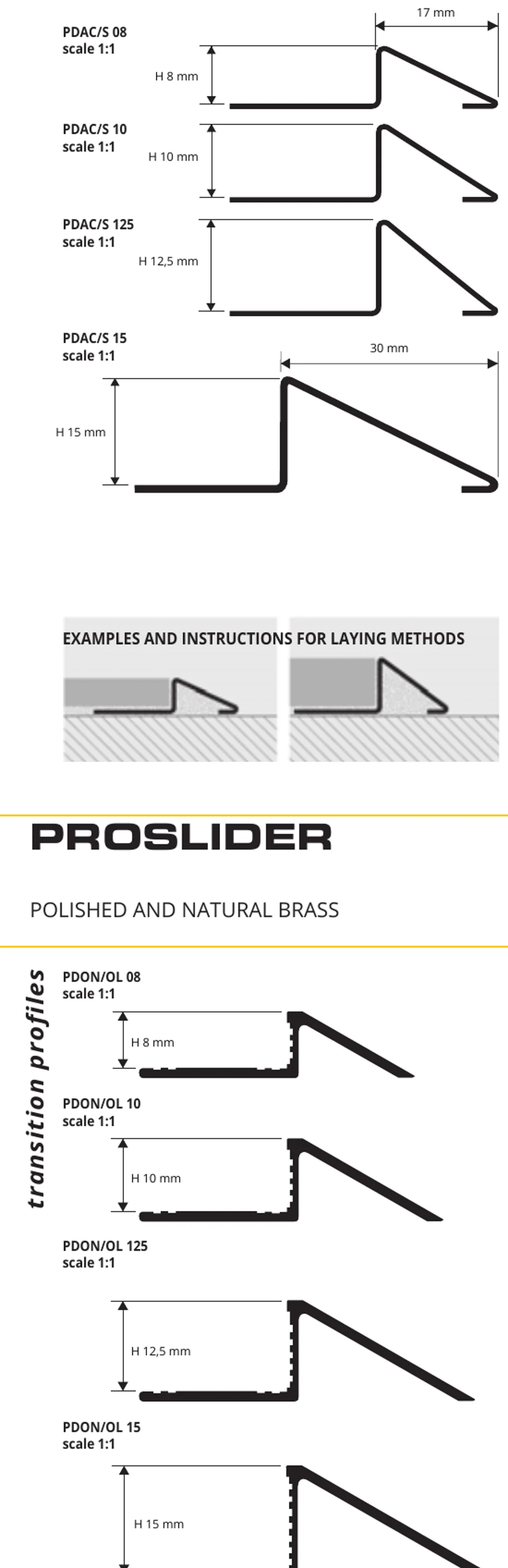Profil trecere inclinata Proslider Progress Profiles | aluminiu si inox | bara 2,7 m | disponibil si in varianta curbabila profil trecere inclinata proslider progress schita - Profil trecere inclinata Proslider Progress Profiles | aluminiu si inox | bara 2,7 m | disponibil si in varianta curbabila