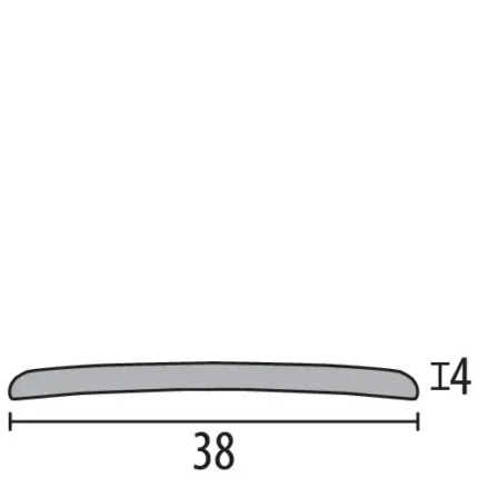 Profil de trecere Kuberit 457 | profil bombat 38 x 4 mm – bare 2,7 / 5,4 m