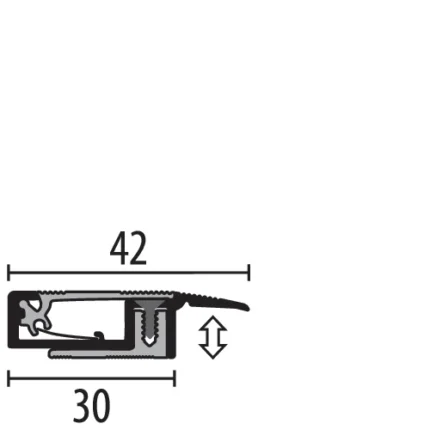 Profil trecere PPS-Magic Küberit 550 | fixare ascunsa, bara 0,9 m