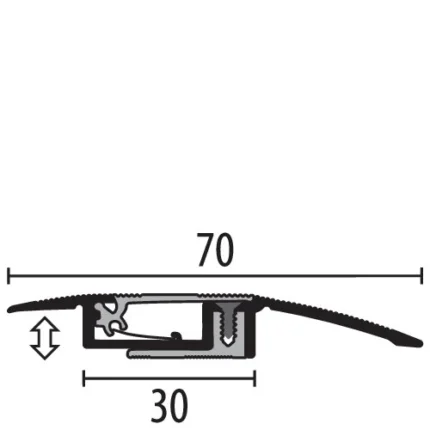 Profil trecere PPS-Magic Küberit 552 | surub ascuns / clips, fara suruburi vizibile – bara 0,9 m