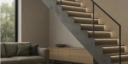 Profil trepte cu banda LED Proshadow Stair & Wall Progress Profiles | shadow gap scari si pereti