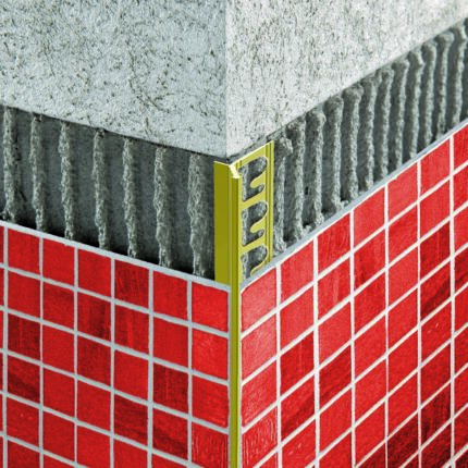 Profil invizibil aluminiu pentru mozaic si ceramica groasa Prokerlam Line PKLLA | PROGRESS PROFILES