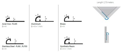 Coltar faianta aluminiu titan lucios Roundjolly RJ-ATB | PROFILITEC