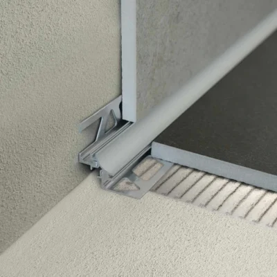Plinta sanitara din aluminiu Sanitec SB10 Profilitec | racord concav igienic H 4,5 mm, montaj la placare