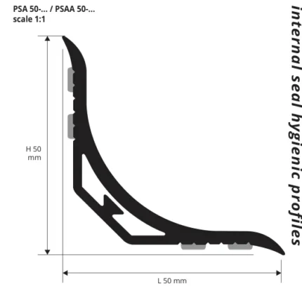 Profil etansare Proseal 50/25 Progress Profiles | scafa coextrudata alb | bara 2,7 m