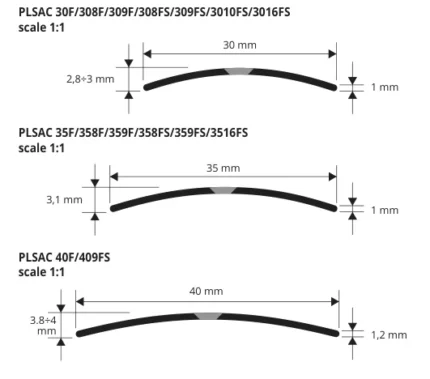 Profil mascare autoadeziv Prosol Progress Profiles | inox si alama | bara 2,7 m