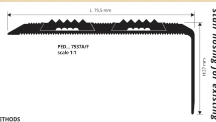 Profil treapta Proend Progress Profiles | aluminiu anodizat, variante GRIP si INS | bara 2,7 m