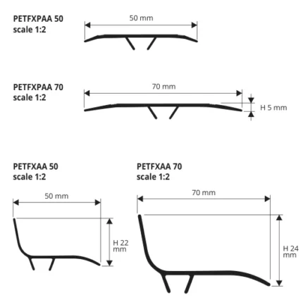 Profil mascare rost Proplate FIX Progress Profiles | placa fixata mecanic