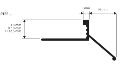Profil margine terasa Proterrace ECO Progress Profiles | bara 2,7 m