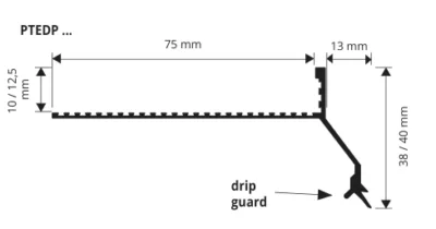 Picurator terasa Proterrace ECO Drip Progress Profiles | bara 2,7 m, colturi si capete