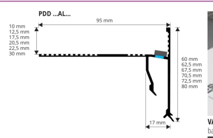 Picurator terasa dublu Proterrace Double Drip Progress Profiles | bara 2,7 m, colturi si capete