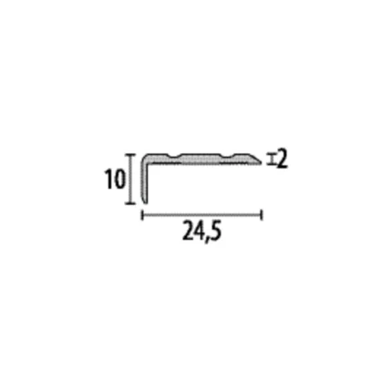 Cornier protectie muchie aluminiu Küberit 236 | profil de colt 10×10 mm, autoadeziv, decoruri lemn – bare + piese de colt preformate