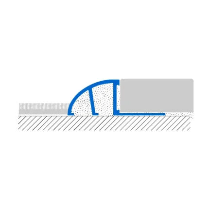 Schita de montaj Profil rotund alama trecere cu nivel 3 mm Roundtec RD Profilitec - desen tehnic producator