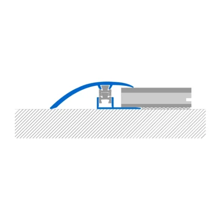 Schita de montaj Profil trecere cu diferenta de nivel pardoseli groase Multiclip CLF490 Profilitec - desen tehnic producator