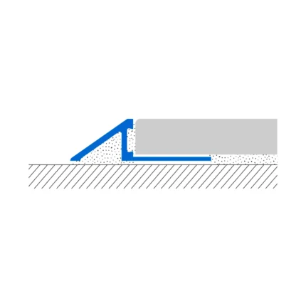 Schita de montaj Profil trecere cu diferenta de nivel Zerotec ZR Profilitec - desen tehnic producator